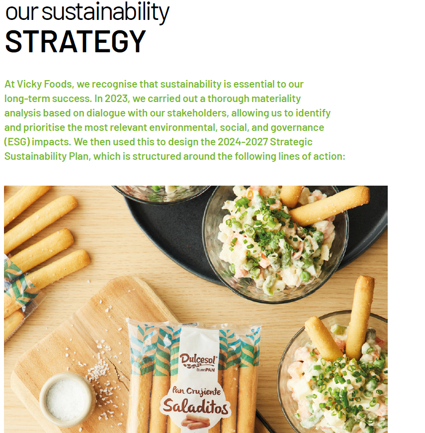 Commitment to the environment, Vicky Foods - grupo de alimentación: Dulcesol, HnosJuan y Be Plus