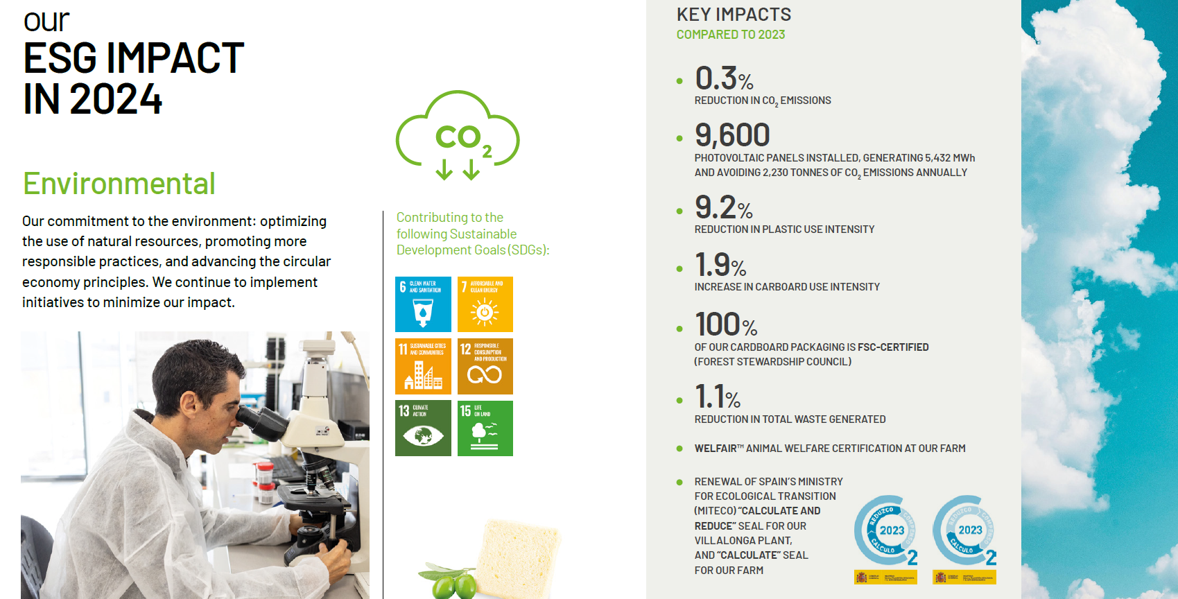 Commitment to the environment, Vicky Foods - grupo de alimentación: Dulcesol, HnosJuan y Be Plus