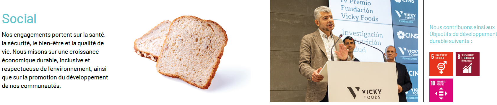 Social, Vicky Foods - grupo de alimentaci&oacute;n: Dulcesol, HnosJuan y Be Plus