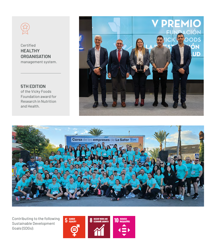 Commitment to society, Vicky Foods - grupo de alimentación: Dulcesol, Hermanos Juan y Be Plus